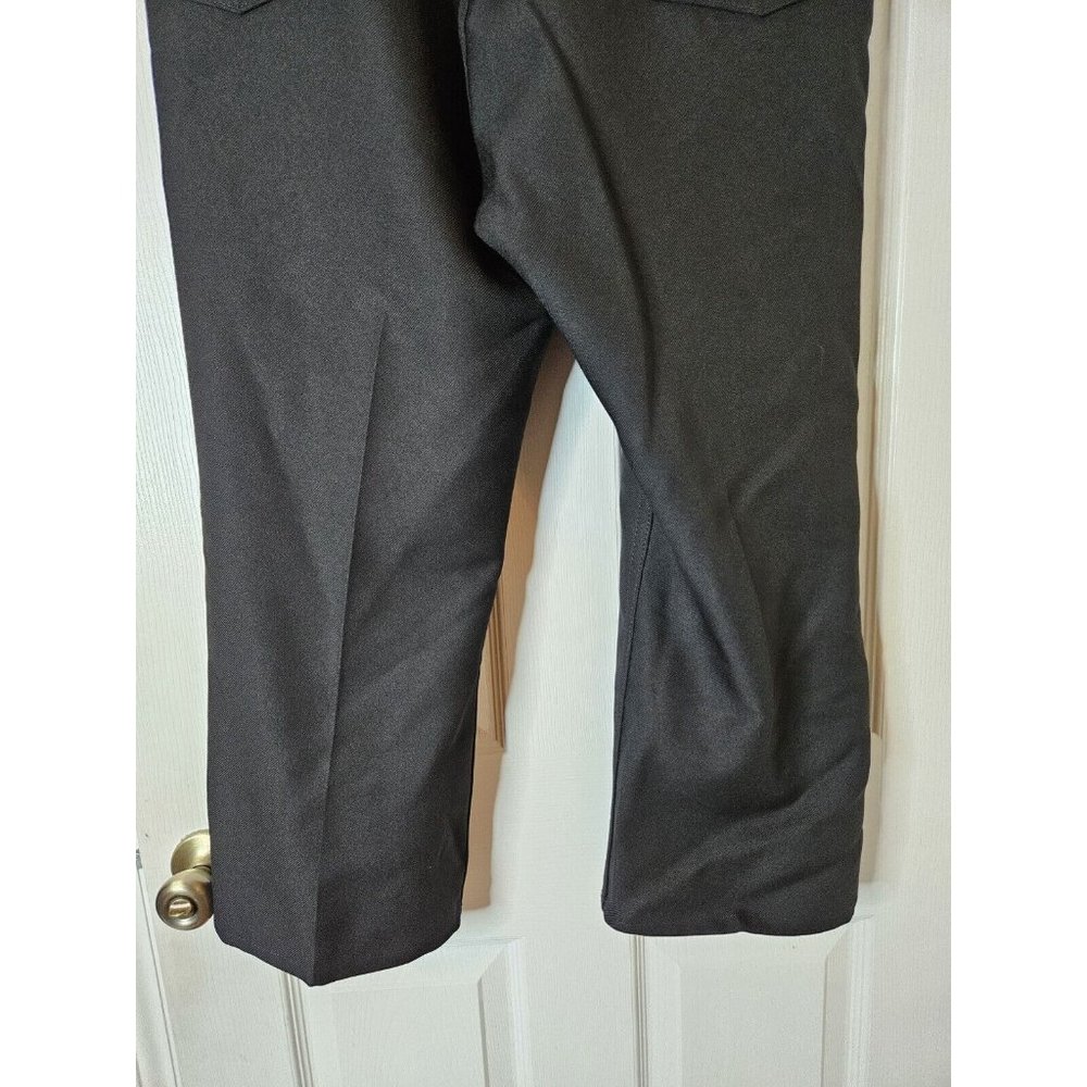 Vintage Wrangler 40 x 30 Polyester Black Designer Rodeo Cowboy Pants 828K - Picture 7 of 8